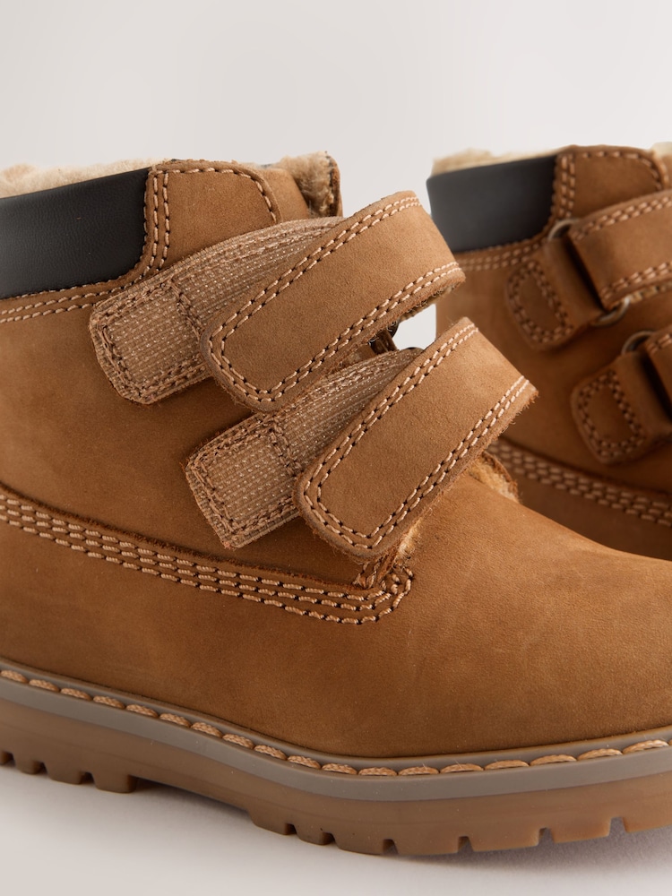 Tan Brown Standard Fit (F) Leather Thermal Thinsulate™ Lined Touch Fastening Work Boots - Image 5 of 5 Tan Brown Standard Fit (F) Leather Thermal Thinsulate™ Lined Touch Fastening Work Boots - Image 5 of 5