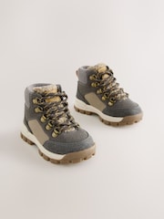 Grey Standard Fit (F) Lace up Walking Boots - Image 3 of 7