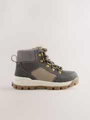 Grey Standard Fit (F) Lace up Walking Boots - Image 4 of 7