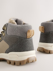 Grey Standard Fit (F) Lace up Walking Boots - Image 7 of 7