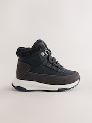 黑色 - Lace Up Walker Boots - 圖片 2，共 5