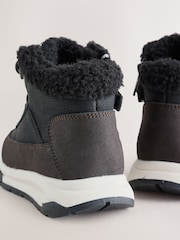 黑色 - Lace Up Walker Boots - 圖片 4，共 5