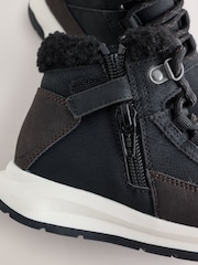 黑色 - Lace Up Walker Boots - 圖片 5，共 5