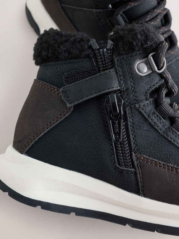 黑色 - Lace Up Walker Boots - 圖片 5，共 5
