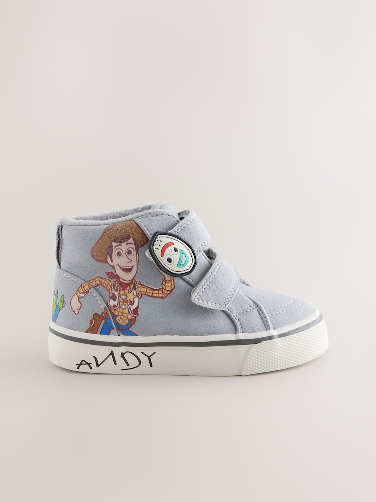 Grey Toy Story Touch Fastening Hi-Top Trainers - Image 2 of 5 Grey Toy Story Touch Fastening Hi-Top Trainers - Image 2 of 5