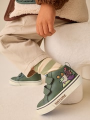 Green Scene Standard Fit (F) Hi-Top Touch Fastening Trainers - Image 3 of 8