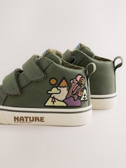 Green Scene Standard Fit (F) Hi-Top Touch Fastening Trainers - Image 7 of 8