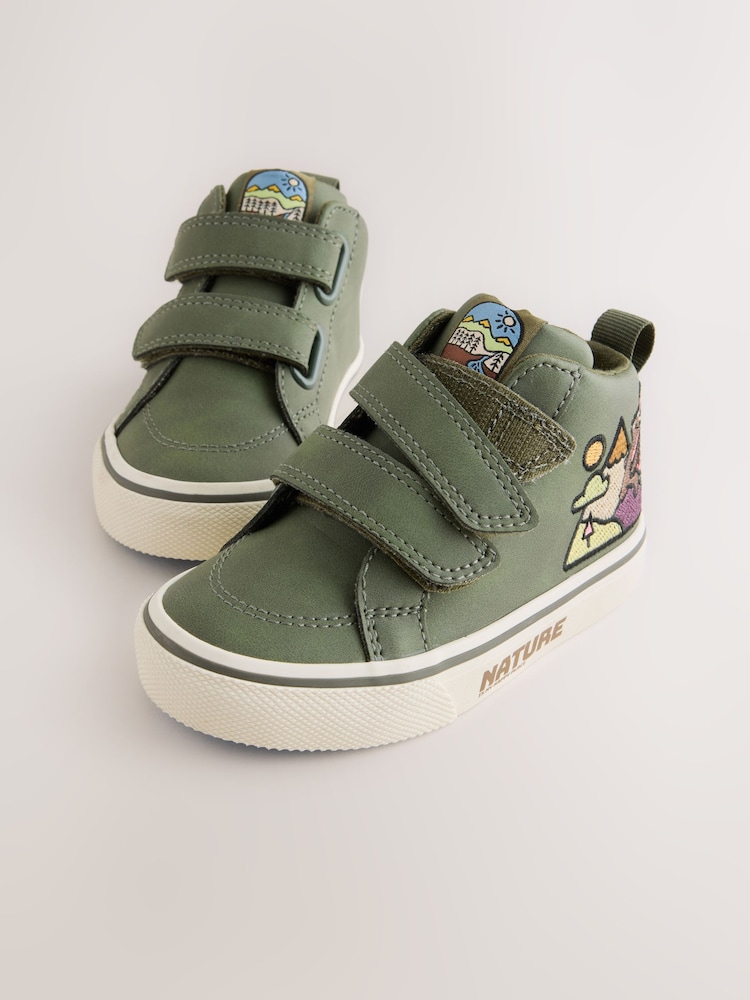 Green Scene Standard Fit (F) Hi-Top Touch Fastening Trainers - Image 8 of 8 Green Scene Standard Fit (F) Hi-Top Touch Fastening Trainers - Image 8 of 8