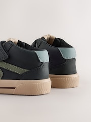 Black Wide Fit (G) Hi-Top Touch Fastening Trainers - Image 5 of 6