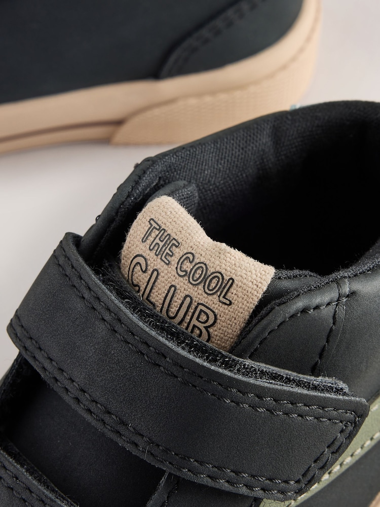 Black Wide Fit (G) Hi-Top Touch Fastening Trainers - Image 6 of 6
