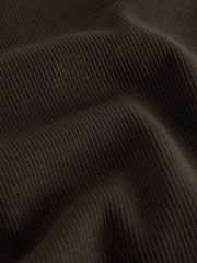 The Set 3 Pack Button Through Ribbed Vests White/Brown/Black - Image 5 of 6