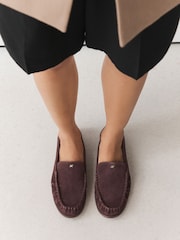Chocolate Brown Forever Comfort®  Leather Round Toe Loafers - Image 2 of 5