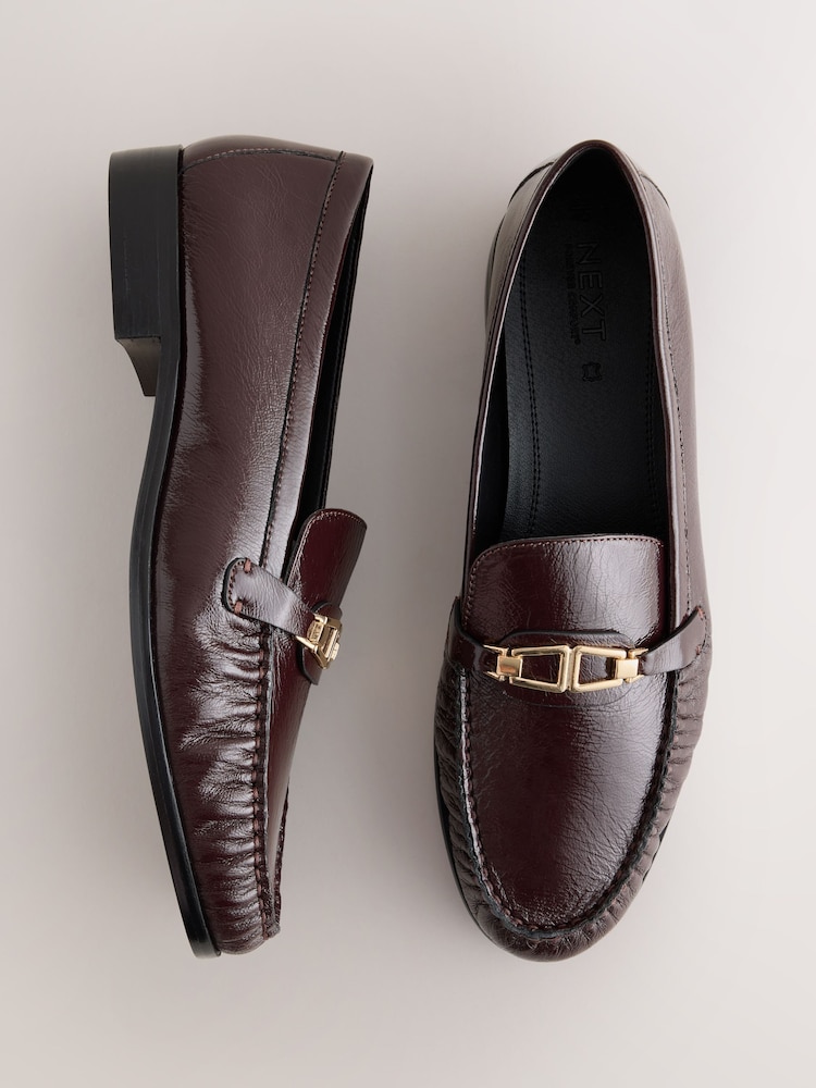 Berry Red Forever Comfort® Leather Trim Detail Loafers - Image 1 of 10