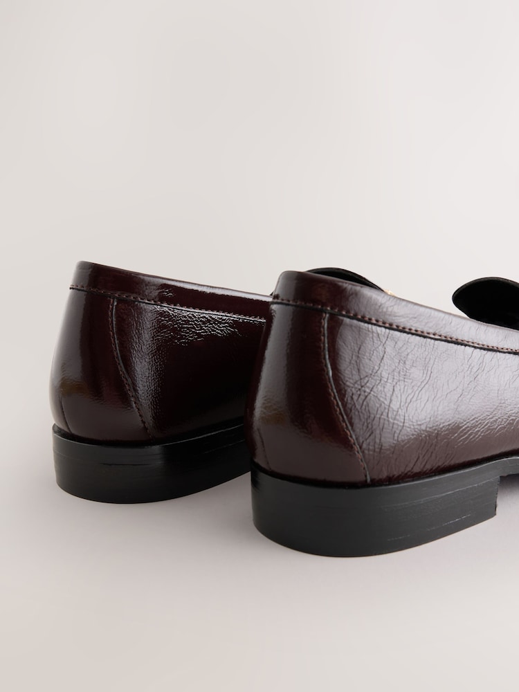 Berry Red Forever Comfort® Leather Trim Detail Loafers - Image 10 of 10