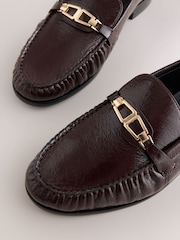 Berry Red Forever Comfort® Leather Trim Detail Loafers - Image 9 of 10