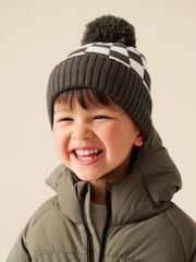 Green/Ecru Embroidered Pom Beanie (3mths-16yrs) - Image 2 of 6