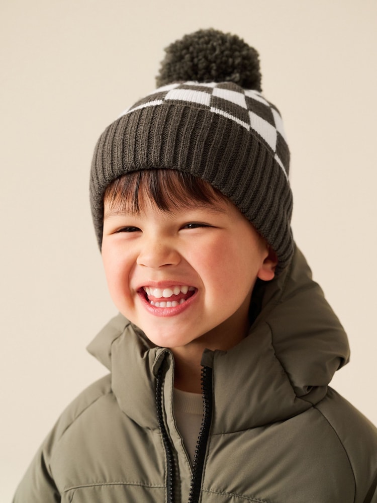 Green/Ecru Embroidered Pom Beanie (3mths-16yrs) - Image 2 of 6