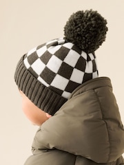 Green/Ecru Embroidered Pom Beanie (3mths-16yrs) - Image 3 of 6