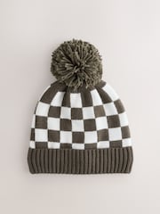 Green/Ecru Embroidered Pom Beanie (3mths-16yrs) - Image 4 of 6
