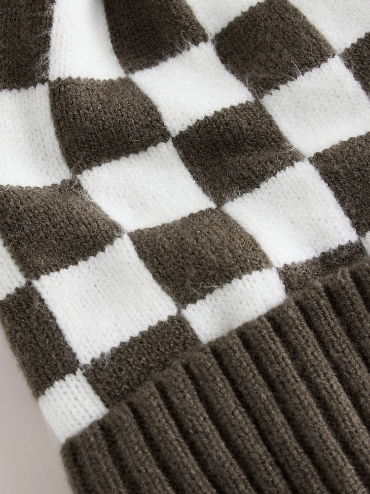 Green/Ecru Embroidered Pom Beanie (3mths-16yrs) - Image 6 of 6