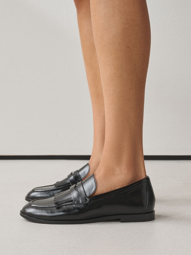 Black Forever Comfort® Fringe Detail Loafers - Image 2 of 3