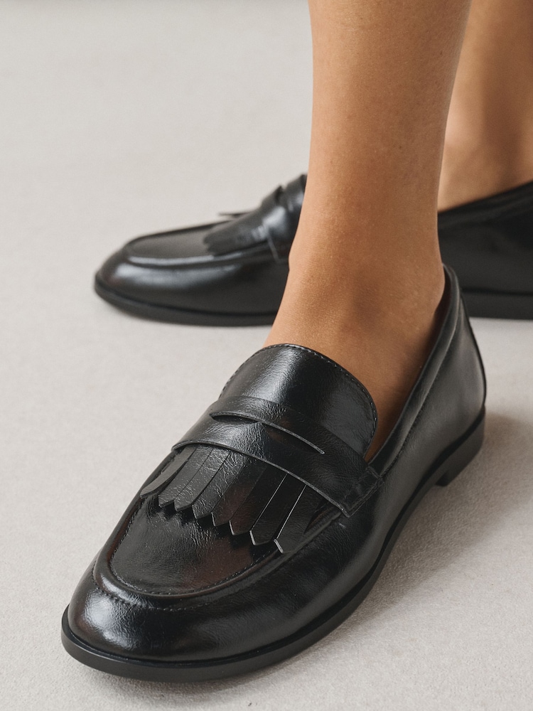 Black Forever Comfort® Fringe Detail Loafers - Image 3 of 3