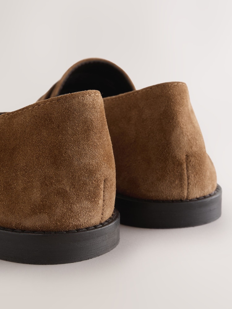Tan Brown Forever Comfort®  Suede Loafers - Image 9 of 9