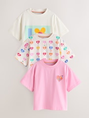 Little Bird by Jools Oliver Rainbow Slogan Boxy T-Shirt - Image 1 of 15