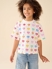 Little Bird by Jools Oliver Rainbow Slogan Boxy T-Shirt - Image 2 of 15