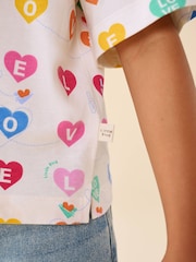 Little Bird by Jools Oliver Rainbow Slogan Boxy T-Shirt - Image 7 of 15