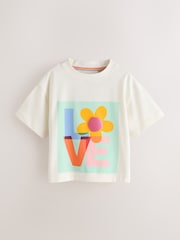 Little Bird by Jools Oliver Rainbow Slogan Boxy T-Shirt - Image 9 of 15