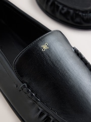 Black Forever Comfort®  Leather Round Toe Loafers - Image 4 of 5
