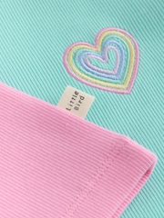 Little Bird by Jools Oliver Pastel Rainbow Ribbed Jersey Top 5 Packs - Image 19 of 20