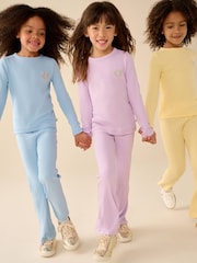 Little Bird by Jools Oliver Pastel Rainbow Ribbed Jersey Top 5 Packs - Image 2 of 20