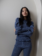 Amy Lynn Blue Iris Check Top - Image 4 of 9