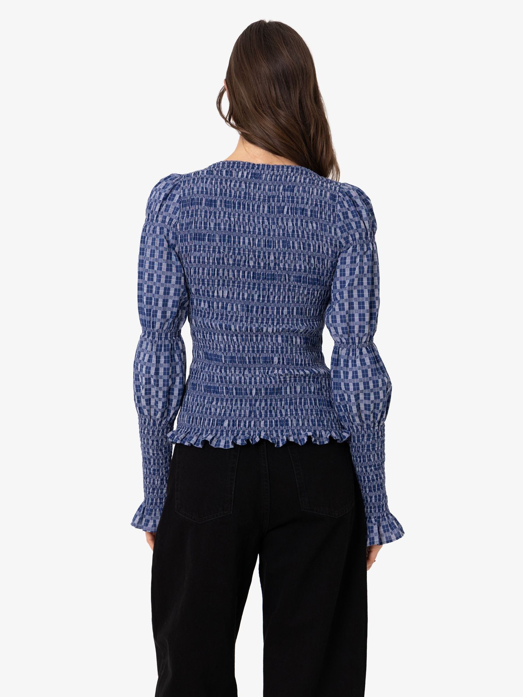 Buy Amy Lynn Blue Iris Check Top from Next USA