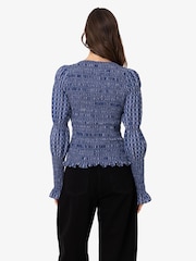 Amy Lynn Blue Iris Check Top - Image 6 of 9