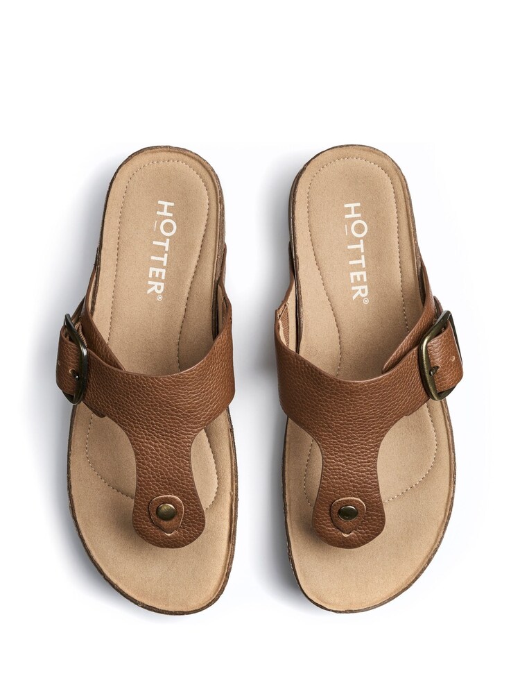 Hotter Brown Standard Fit Resort Slip-On/Buckle Casual Sandals - Image 4 of 4