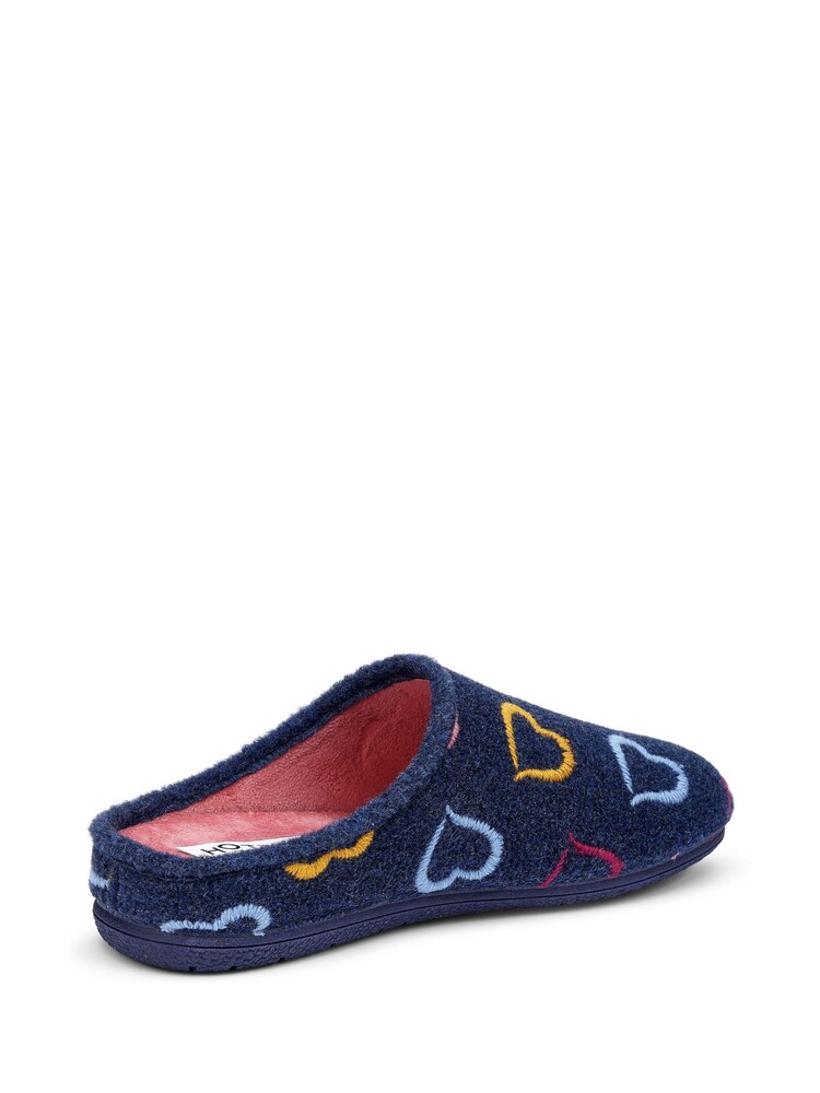 Hotter Blue Standard Fit Season Slip-On Slippers - Image 2 of 4