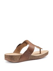 Hotter Brown Wide Fit Resort Slip-On/Buckle Casual Sandals - Image 3 of 4
