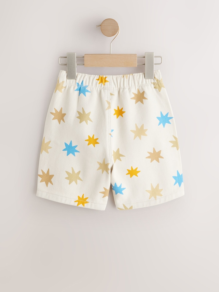 マルチ スター プリント - プルオン ジーンズ ショートパンツ（3か月～7 歳） - 画像 2 / 4