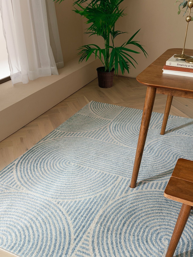 Asiatic Rugs Blue Muse Swirl Rug - Image 1 of 6