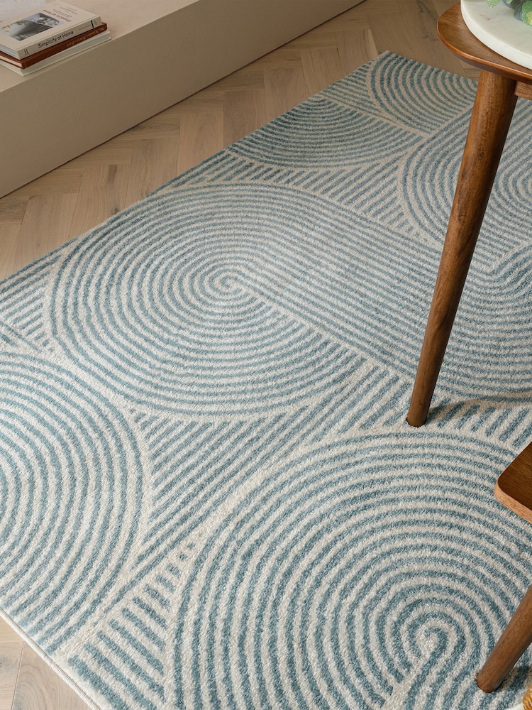Asiatic Rugs Blue Muse Swirl Rug - Image 2 of 6