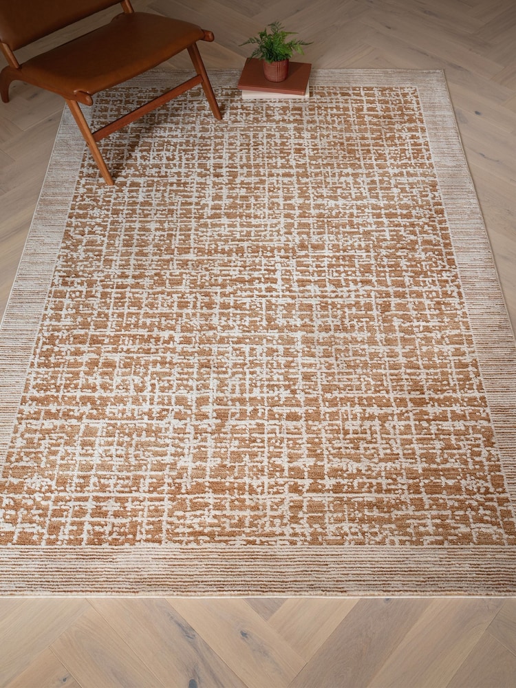 Asiatic Rugs Terracotta Anders Grid Rug - Image 1 of 6 Asiatic Rugs Terracotta Anders Grid Rug - Image 1 of 6