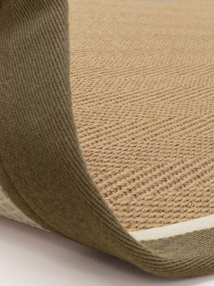 Asiatic Rugs Khaki Cream Bordo Herringbone Rug - Image 6 of 6