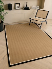 Asiatic Rugs Charcoal Cream Bordo Herringbone Rug - Image 1 of 6