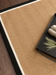 Asiatic Rugs Charcoal Cream Bordo Herringbone Rug - Image 2 of 6