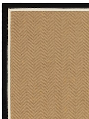 Asiatic Rugs Charcoal Cream Bordo Herringbone Rug - Image 5 of 6