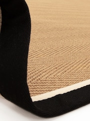 Asiatic Rugs Charcoal Cream Bordo Herringbone Jute Rug - Image 7 of 7
