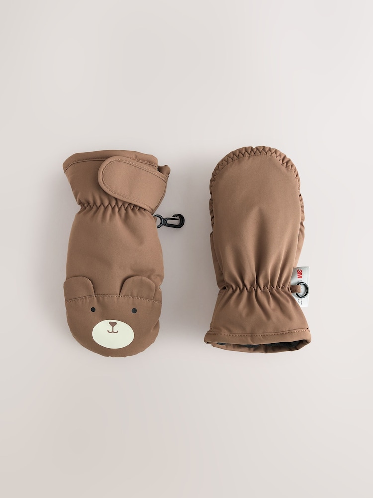 Brown Bear Ski Mitten Gloves (3mths-6yrs) - Image 1 of 3 Brown Bear Ski Mitten Gloves (3mths-6yrs) - Image 1 of 3